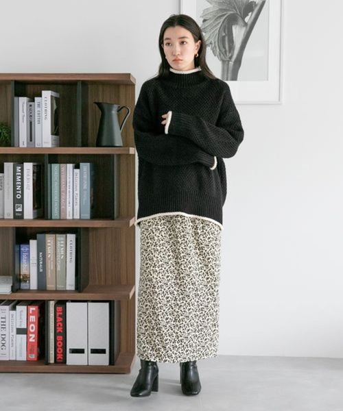 LOWRYS FARM（ローリーズファーム）の「コバナタイトスカート　166350（スカート・レディース・ブラック/ブラウン/アイボリー・FREE）」の5枚目の写真