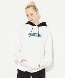 X-girl | FOAM PRINT OVAL LOGO SWEAT HOODIE(パーカー)