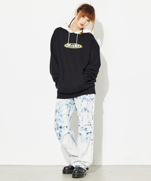 FOAM PRINT OVAL LOGO SWEAT HOODIE