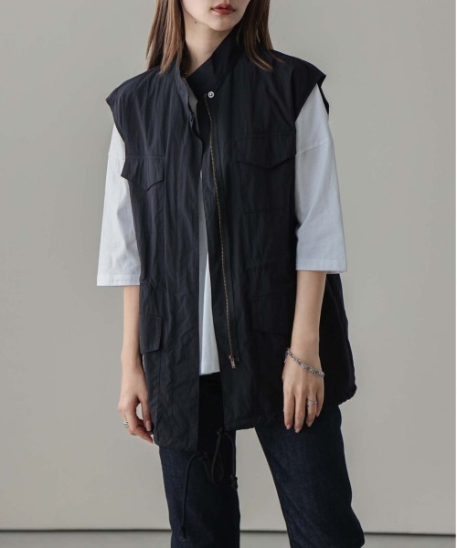 SUGAR BISKET（シュガービスケット）の「ハイネックミリタリーベスト（ベスト・レディース・ブラック/カーキ/アイボリー・フリー）」の19枚目の写真