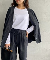 HANES（ヘインズ）の「[HANES/ヘインズ] 2P ジャパンフィット クルーネックロングスリーブパックTシャツ（Tシャツ/カットソー）」
