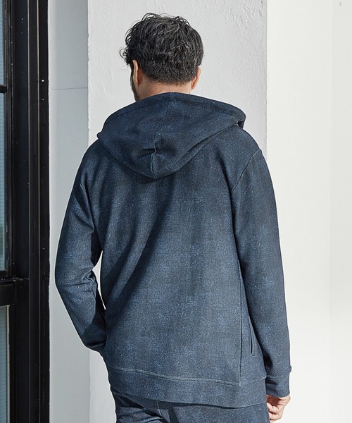 UNION STATION（ユニオンステーション）の「プリント裏起毛ZIPアップパーカ<セットアップ対応>（パーカー・メンズ・ブラウン系その他/チャコールグレー/ネイビー・M/L/LL）」の8枚目の写真