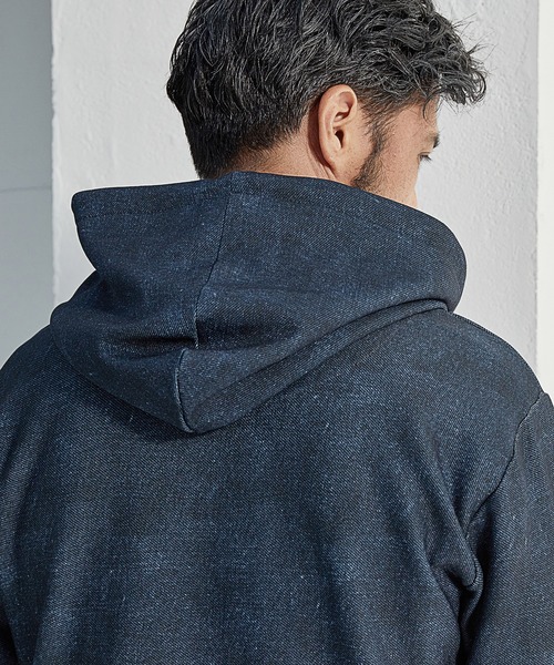 UNION STATION（ユニオンステーション）の「プリント裏起毛ZIPアップパーカ<セットアップ対応>（パーカー・メンズ・ブラウン系その他/チャコールグレー/ネイビー・M/L/LL）」の10枚目の写真