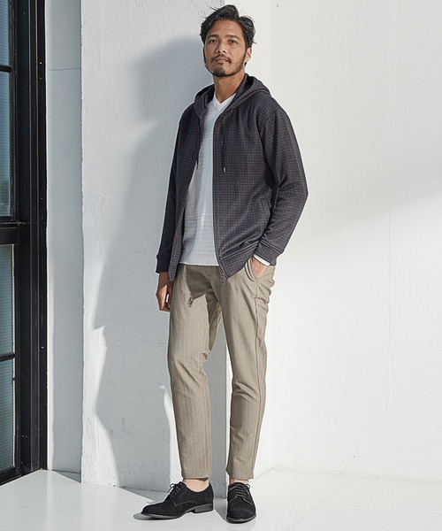 UNION STATION（ユニオンステーション）の「プリント裏起毛ZIPアップパーカ<セットアップ対応>（パーカー・メンズ・ブラウン系その他/チャコールグレー/ネイビー・M/L/LL）」の14枚目の写真