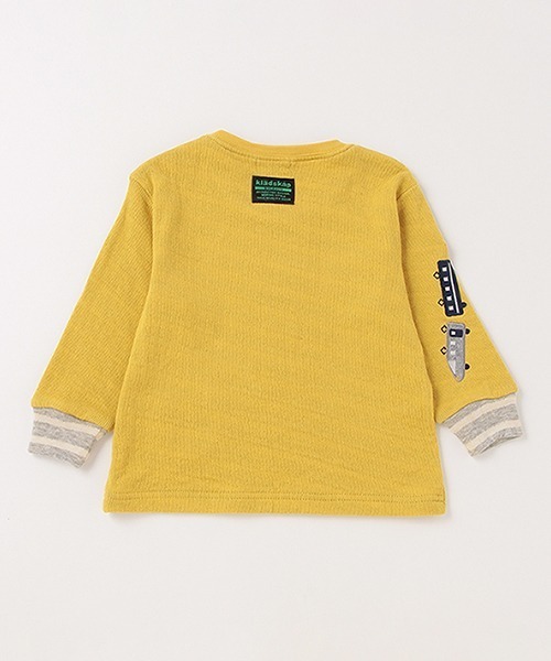 kladskap（クレードスコープ）の「電車接結長袖Tシャツ（Tシャツ/カットソー・キッズ・レッド/マスタード・110cm/100cm/90cm/120cm/80ｃｍ）」の4枚目の写真