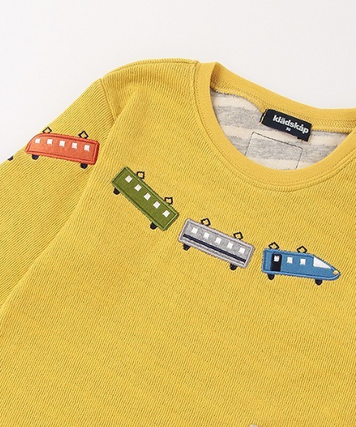 kladskap（クレードスコープ）の「電車接結長袖Tシャツ（Tシャツ/カットソー・キッズ・レッド/マスタード・110cm/100cm/90cm/120cm/80ｃｍ）」の6枚目の写真