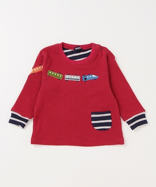 kladskap（クレードスコープ）の「電車接結長袖Tシャツ（Tシャツ/カットソー・キッズ・レッド/マスタード・110cm/100cm/90cm/120cm/80ｃｍ）」の19枚目の写真