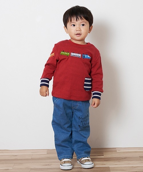 kladskap（クレードスコープ）の「電車接結長袖Tシャツ（Tシャツ/カットソー・キッズ・レッド/マスタード・110cm/100cm/90cm/120cm/80ｃｍ）」の17枚目の写真