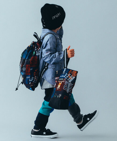 こども ビームス（コドモビームス）の「nowartt × THE PARK SHOP / ナップサック 22（バックパック/リュック・キッズ・グレー/ネイビー・ONE SIZE）」の8枚目の写真