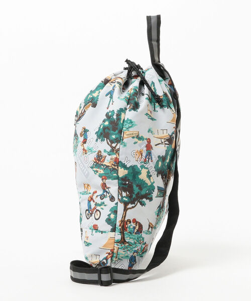 こども ビームス（コドモビームス）の「nowartt × THE PARK SHOP / ナップサック 22（バックパック/リュック・キッズ・グレー/ネイビー・ONE SIZE）」の4枚目の写真