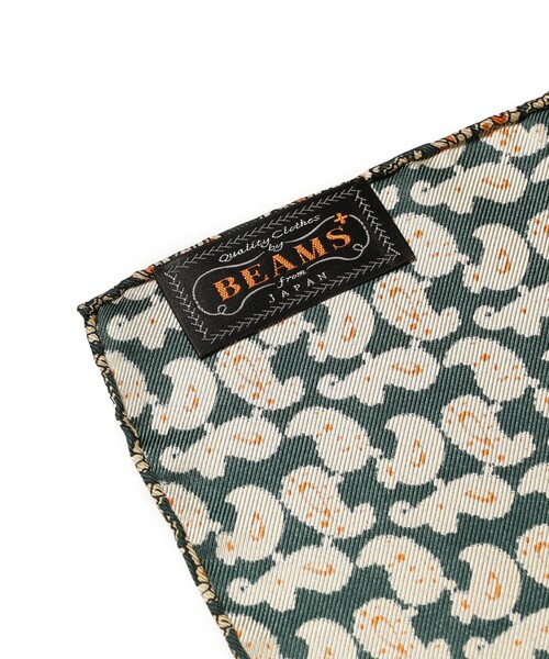 BEAMS PLUS(ビームスプラス)の「BEAMS PLUS / シルク ミニペイズリー プリント チーフ(ハンカチ/ハンドタオル・メンズ・ネイビー/クリーム/グリーン・ONE SIZE)」の6枚目の写真