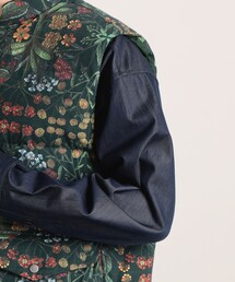 CABaN コットン PALERMOプリントダウンベストを使ったショップスタッフ