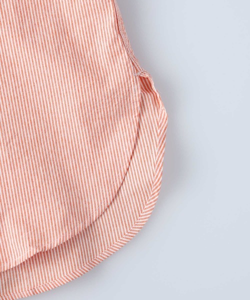 BACK NUMBER（バックナンバー）の「【BACK NUMBER】カラーストライプビッグシャツ（シャツ/ブラウス・レディース・ネイビー/ピンク/オレンジ/ブルー/グリーン・M-L）」の10枚目の写真