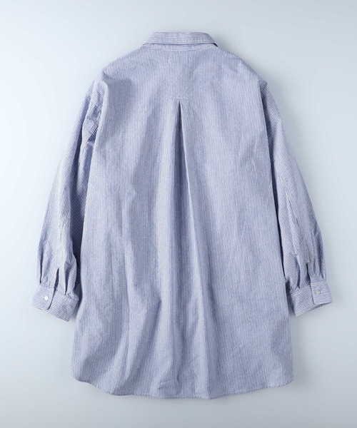 BACK NUMBER（バックナンバー）の「【BACK NUMBER】カラーストライプビッグシャツ（シャツ/ブラウス・レディース・ネイビー/ピンク/オレンジ/ブルー/グリーン・M-L）」の13枚目の写真