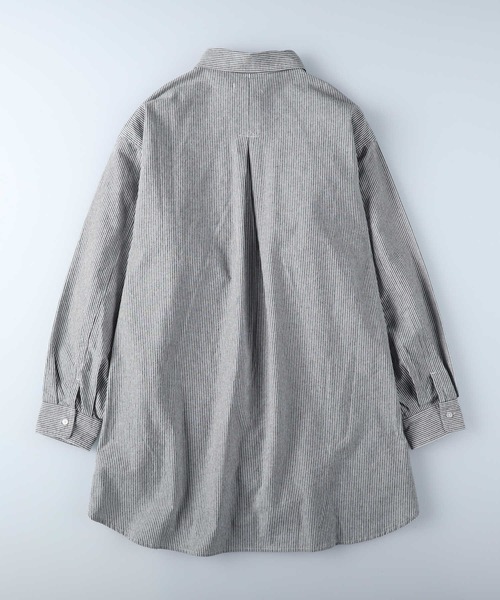 BACK NUMBER（バックナンバー）の「【BACK NUMBER】カラーストライプビッグシャツ（シャツ/ブラウス・レディース・ネイビー/ピンク/オレンジ/ブルー/グリーン・M-L）」の6枚目の写真