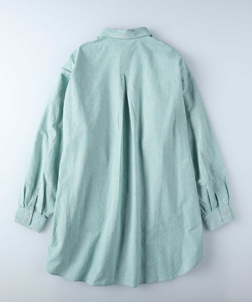 BACK NUMBER（バックナンバー）の「【BACK NUMBER】カラーストライプビッグシャツ（シャツ/ブラウス・レディース・ネイビー/ピンク/オレンジ/ブルー/グリーン・M-L）」の11枚目の写真