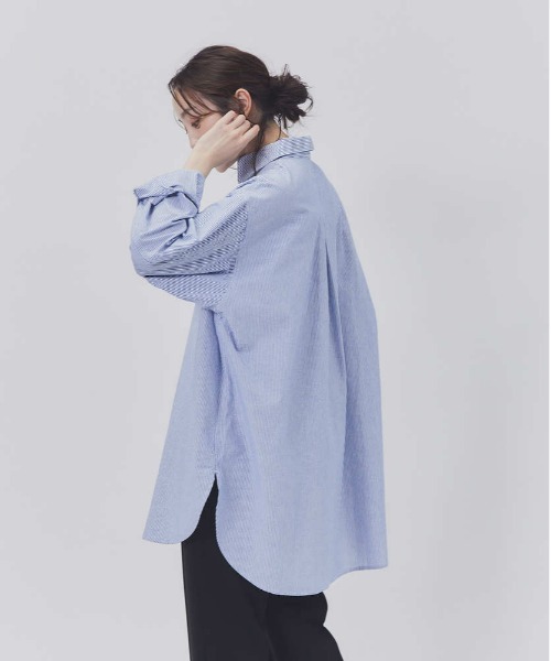 BACK NUMBER（バックナンバー）の「【BACK NUMBER】カラーストライプビッグシャツ（シャツ/ブラウス・レディース・ネイビー/ピンク/オレンジ/ブルー/グリーン・M-L）」の17枚目の写真