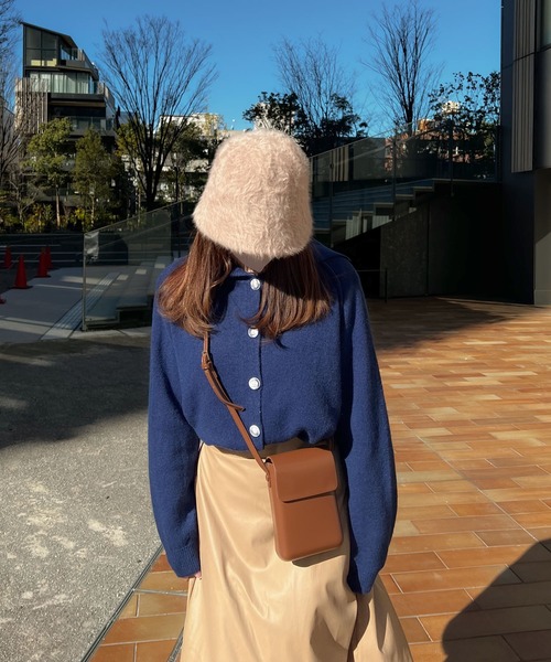 Lamoa(ラモア)の「Lamoa/ミニスマホショルダーバッグ(ショルダーバッグ・レディース・ブラック/ベージュ/アイボリー/ブラウン・FREE)」の9枚目の写真