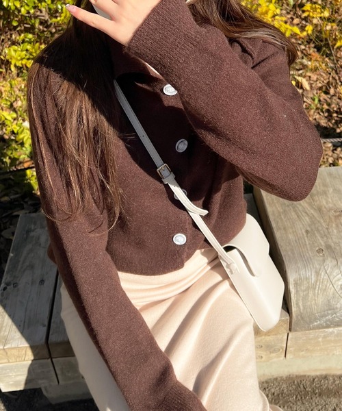 Lamoa(ラモア)の「Lamoa/ミニスマホショルダーバッグ(ショルダーバッグ・レディース・ブラック/ベージュ/アイボリー/ブラウン・FREE)」の16枚目の写真