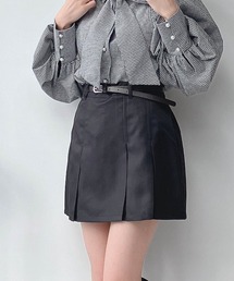 AS KNOW AS plus | ○ベルト付き チノ プリーツミニスカート(スカート)