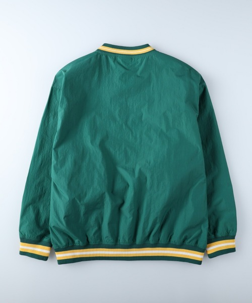 Right-on(ライトオン)の「ナイロンVネックジャケット(ナイロンジャケット・メンズ・ネイビー/グリーン・M/L/XL)」の4枚目の写真