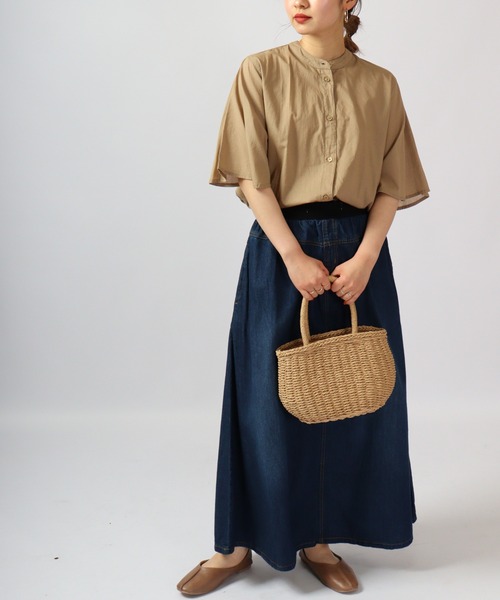atONE(アットワン)の「atONE 半端袖 バタフライスリーブブラウス(シャツ/ブラウス・レディース・ブラック/ベージュ/オフホワイト・FREE)」の4枚目の写真