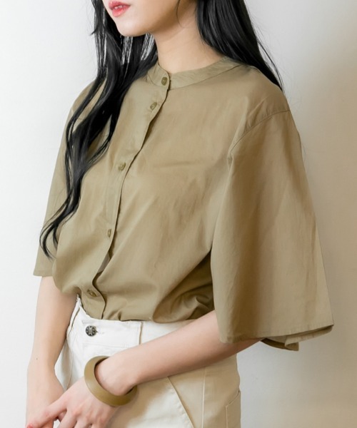 atONE(アットワン)の「atONE 半端袖 バタフライスリーブブラウス(シャツ/ブラウス・レディース・ブラック/ベージュ/オフホワイト・FREE)」の18枚目の写真