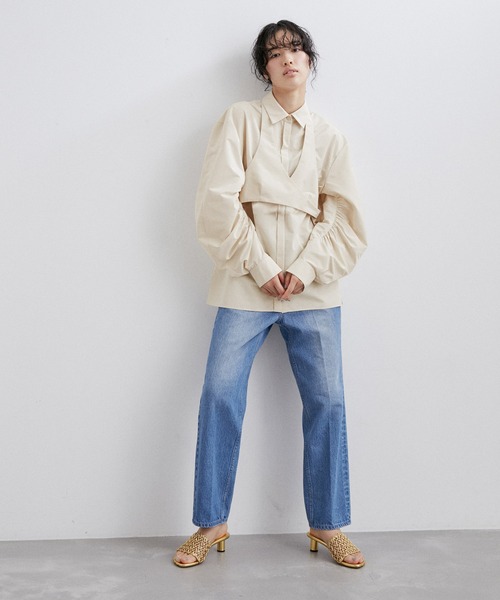 ADAM ET ROPE'（アダムエロペ）の「〈SETアイテム〉ビスチェセットシャツ（シャツ/ブラウス・レディース・ベージュ/ホワイト・FREE）」の21枚目の写真