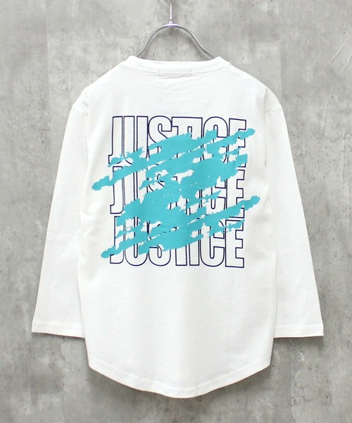 THE CASUAL(カジュアル)の「プリント長袖Tシャツ ゆるロンT(Tシャツ/カットソー・キッズ・ブラック系3/杢グレー/ブラック系2/ラベンダー/オフホワイト/ダークグリーン/ホワイト系3/ベージュ/ホワイト系2/ダークグリーン系1/チャコール/ネイビー/ホワイト系1/グレー系1/ブラック/ブラック系1・160cm/130cm/110cm/120cm/140cm/150cm)」の5枚目の写真