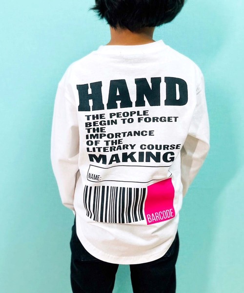 THE CASUAL(カジュアル)の「プリント長袖Tシャツ ゆるロンT(Tシャツ/カットソー・キッズ・ブラック系3/杢グレー/ブラック系2/ラベンダー/オフホワイト/ダークグリーン/ホワイト系3/ベージュ/ホワイト系2/ダークグリーン系1/チャコール/ネイビー/ホワイト系1/グレー系1/ブラック/ブラック系1・160cm/130cm/110cm/120cm/140cm/150cm)」の3枚目の写真