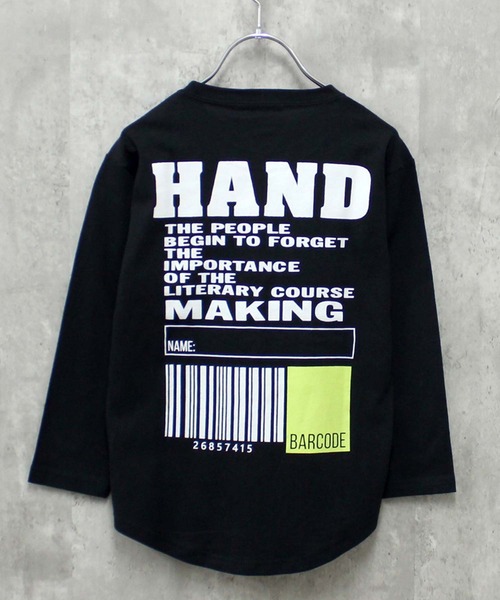 THE CASUAL(カジュアル)の「プリント長袖Tシャツ ゆるロンT(Tシャツ/カットソー・キッズ・ブラック系3/杢グレー/ブラック系2/ラベンダー/オフホワイト/ダークグリーン/ホワイト系3/ベージュ/ホワイト系2/ダークグリーン系1/チャコール/ネイビー/ホワイト系1/グレー系1/ブラック/ブラック系1・160cm/130cm/110cm/120cm/140cm/150cm)」の7枚目の写真