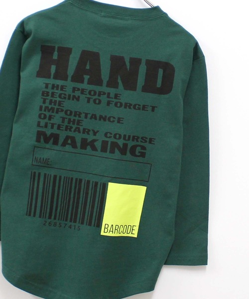 THE CASUAL(カジュアル)の「プリント長袖Tシャツ ゆるロンT(Tシャツ/カットソー・キッズ・ブラック系3/杢グレー/ブラック系2/ラベンダー/オフホワイト/ダークグリーン/ホワイト系3/ベージュ/ホワイト系2/ダークグリーン系1/チャコール/ネイビー/ホワイト系1/グレー系1/ブラック/ブラック系1・160cm/130cm/110cm/120cm/140cm/150cm)」の13枚目の写真