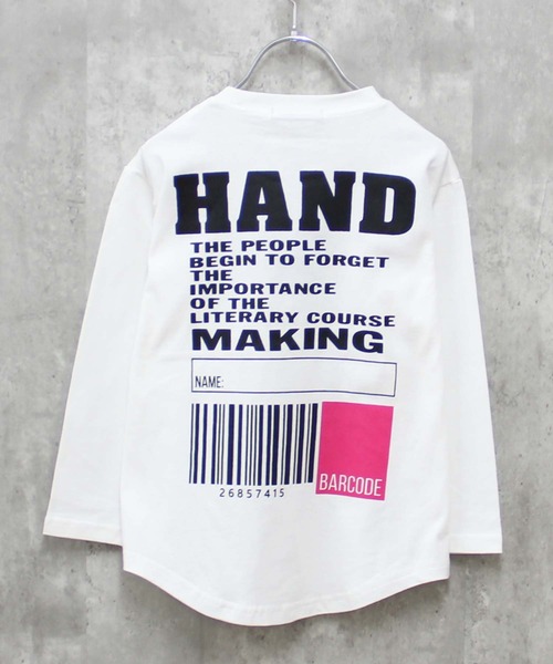 THE CASUAL(カジュアル)の「プリント長袖Tシャツ ゆるロンT(Tシャツ/カットソー・キッズ・ブラック系3/杢グレー/ブラック系2/ラベンダー/オフホワイト/ダークグリーン/ホワイト系3/ベージュ/ホワイト系2/ダークグリーン系1/チャコール/ネイビー/ホワイト系1/グレー系1/ブラック/ブラック系1・160cm/130cm/110cm/120cm/140cm/150cm)」の19枚目の写真