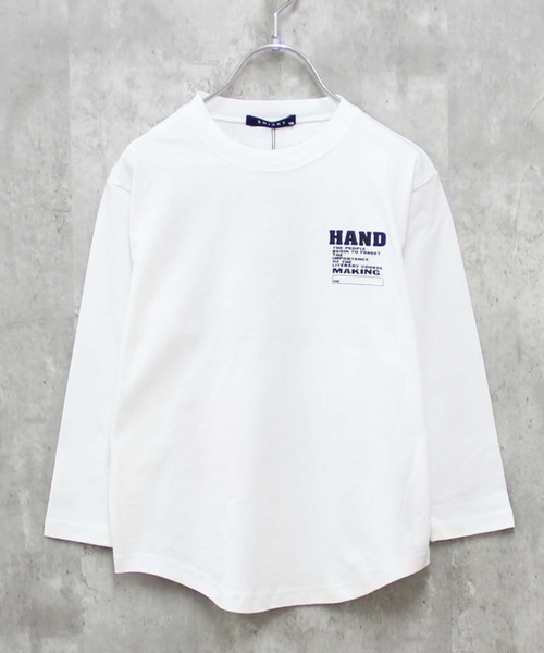 THE CASUAL(カジュアル)の「プリント長袖Tシャツ ゆるロンT(Tシャツ/カットソー・キッズ・ブラック系3/杢グレー/ブラック系2/ラベンダー/オフホワイト/ダークグリーン/ホワイト系3/ベージュ/ホワイト系2/ダークグリーン系1/チャコール/ネイビー/ホワイト系1/グレー系1/ブラック/ブラック系1・160cm/130cm/110cm/120cm/140cm/150cm)」の18枚目の写真