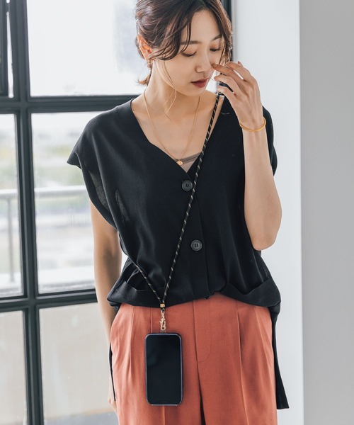 GLOBAL WORK(グローバルワーク)の「スマホショルダー/190565(スマホグッズ・レディース・ネイビー/ベージュ/ダークグレー/カーキ/ブラウン/ブラック/グレー/パープル系その他2/ブラック系その他/ブルー/ラベンダー/グレー系その他3/ピンク/グリーン/アイボリー/グレー系その他6・FREE)」の4枚目の写真