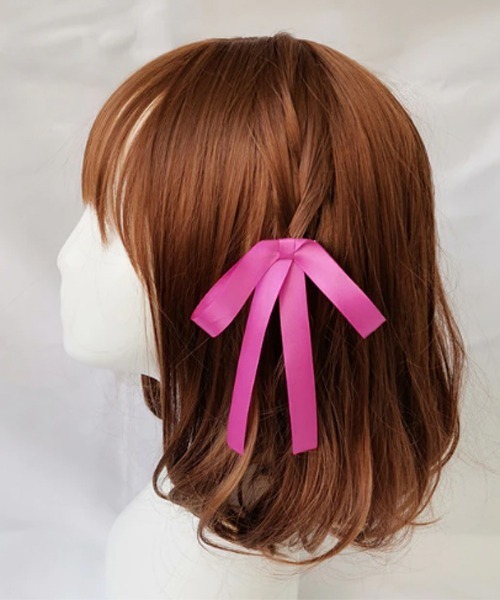 Mayree(メイリー)の「【float】2個セット リボン ヘアゴム(ヘアゴム・レディース・ラベンダー/ワインレッド/チェリーピンク/ベビーピンク/ブラック・FREE)」の1枚目の写真