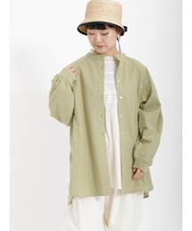 Samansa Mos2 | コットンリネンバンドカラーチュニック(チュニック)