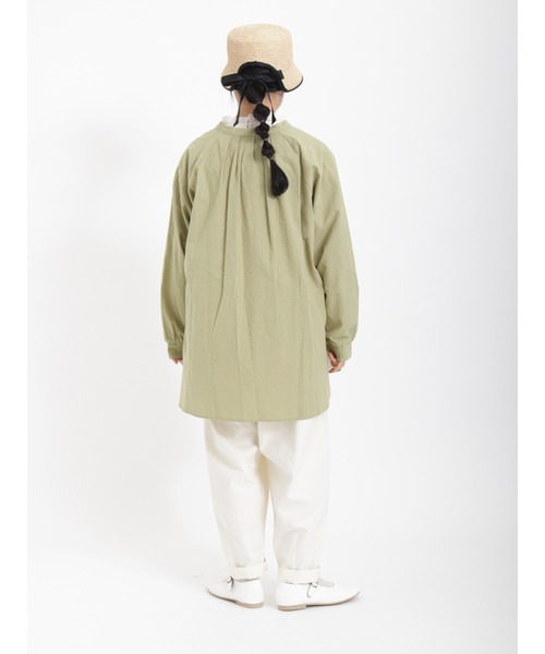 Samansa Mos2(サマンサ モスモス)の「コットンリネンバンドカラーチュニック(チュニック・レディース・ベージュ/オフホワイト/ブルー/カーキ・フリ-)」の21枚目の写真