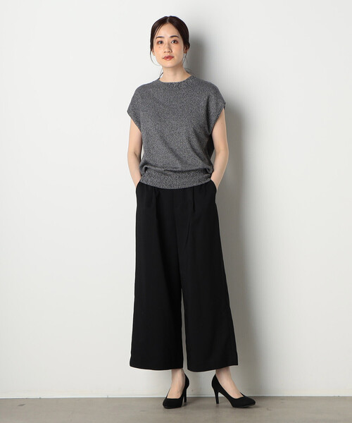 COMME CA MODELS(コムサモデルズ)の「麻調ワイドパンツ(その他パンツ・レディース・ブラック/ターコイズブルー/ベージュ・X-SMALL/SMALL/MEDIUM/LARGE/X-LARGE)」の7枚目の写真