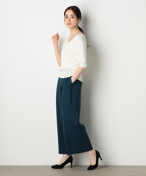 COMME CA MODELS(コムサモデルズ)の「麻調ワイドパンツ(その他パンツ・レディース・ブラック/ターコイズブルー/ベージュ・X-SMALL/SMALL/MEDIUM/LARGE/X-LARGE)」の17枚目の写真