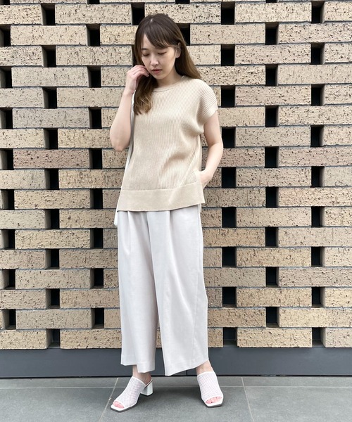 COMME CA MODELS(コムサモデルズ)の「麻調ワイドパンツ(その他パンツ・レディース・ブラック/ターコイズブルー/ベージュ・X-SMALL/SMALL/MEDIUM/LARGE/X-LARGE)」の6枚目の写真