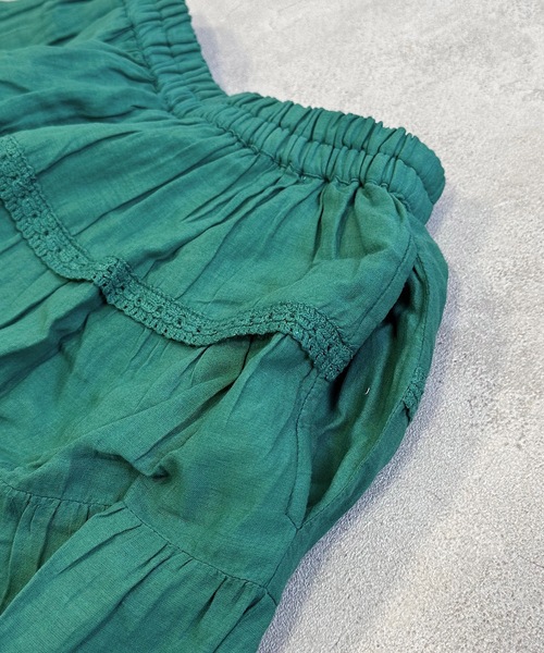 A BOND（アボンド）の「india ティアードスカート(kids/S～LL）（スカート・キッズ・レッド/ピンク/グリーン/ブラック・S/M/L/LL）」の9枚目の写真