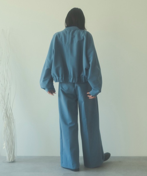 HANNE(アン)の「【セットアップ対応】クロップドブルゾン(ブルゾン・レディース・ベージュ/ブルー・フリー)」の11枚目の写真