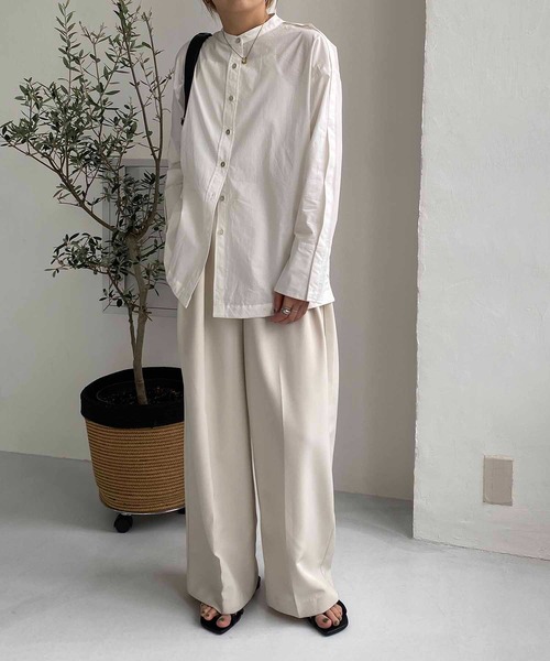 CAPRICIEUX LE'MAGE（カプリシューレマージュ）の「ボタンスリットシャツ（シャツ/ブラウス・レディース・ブルー/ホワイト/ネイビー・FREE）」の17枚目の写真