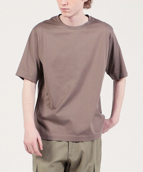 TOMORROWLAND （トゥモローランド）の「スビンコットン クルーネックカットソー（Tシャツ/カットソー・メンズ・イエロー/ネイビー/キャメル/ホワイト/ライトグレー/カーキ・L/M/S/XS）」の17枚目の写真