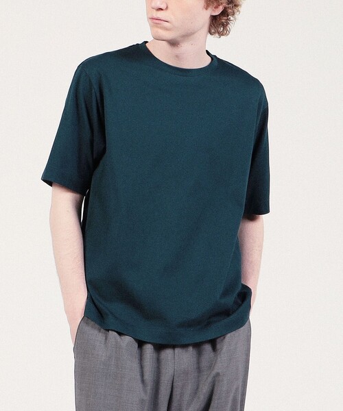 TOMORROWLAND （トゥモローランド）の「スビンコットン クルーネックカットソー（Tシャツ/カットソー・メンズ・イエロー/ネイビー/キャメル/ホワイト/ライトグレー/カーキ・L/M/S/XS）」の19枚目の写真