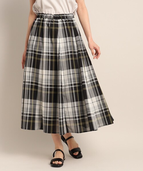 Dessin（デッサン）の「◆【新色登場・ウエストゴム】映えチェック/ストライプスカート<XS~L>（スカート・レディース・グリーン系その他3/ネイビー系7/レッド系3/イエロー系1/ガンメタ/モスグリーン系1/ブルー系1/ホワイト系5・00/03/01/02）」の9枚目の写真