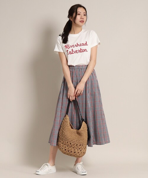 Dessin（デッサン）の「◆【新色登場・ウエストゴム】映えチェック/ストライプスカート<XS~L>（スカート・レディース・グリーン系その他3/ネイビー系7/レッド系3/イエロー系1/ガンメタ/モスグリーン系1/ブルー系1/ホワイト系5・00/03/01/02）」の16枚目の写真