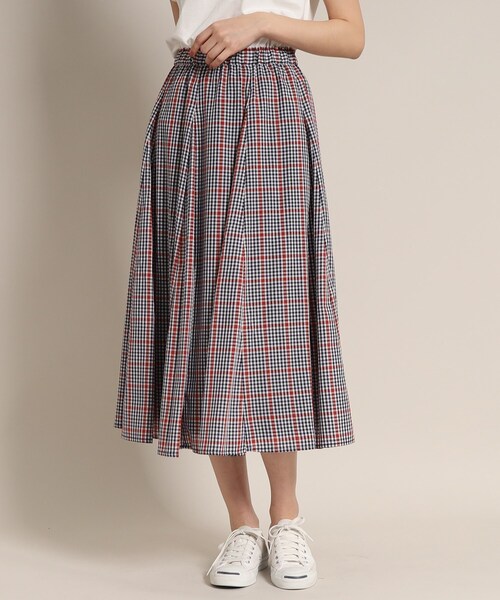 Dessin（デッサン）の「◆【新色登場・ウエストゴム】映えチェック/ストライプスカート<XS~L>（スカート・レディース・グリーン系その他3/ネイビー系7/レッド系3/イエロー系1/ガンメタ/モスグリーン系1/ブルー系1/ホワイト系5・00/03/01/02）」の20枚目の写真