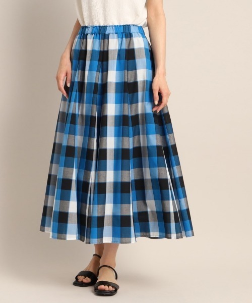 Dessin（デッサン）の「◆【新色登場・ウエストゴム】映えチェック/ストライプスカート<XS~L>（スカート・レディース・グリーン系その他3/ネイビー系7/レッド系3/イエロー系1/ガンメタ/モスグリーン系1/ブルー系1/ホワイト系5・00/03/01/02）」の6枚目の写真